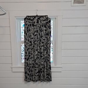 Coldwater Creek Black and White Maxi Skirt Casual A-line